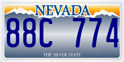 NV license plate 88C774