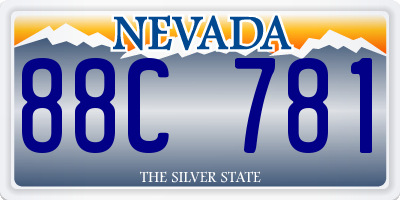 NV license plate 88C781