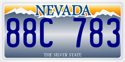 NV license plate 88C783