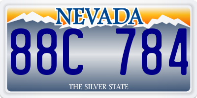 NV license plate 88C784