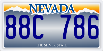 NV license plate 88C786