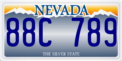 NV license plate 88C789