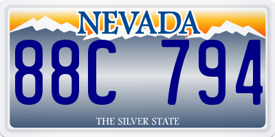 NV license plate 88C794