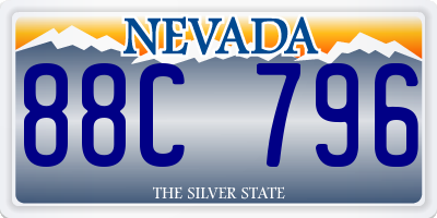 NV license plate 88C796