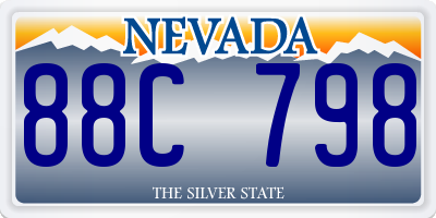 NV license plate 88C798