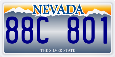 NV license plate 88C801