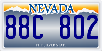 NV license plate 88C802