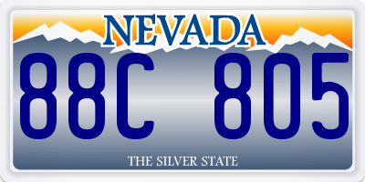 NV license plate 88C805