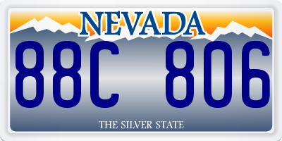 NV license plate 88C806