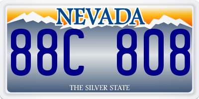 NV license plate 88C808