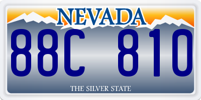 NV license plate 88C810