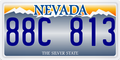 NV license plate 88C813