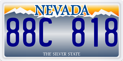 NV license plate 88C818