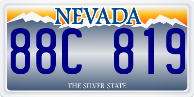 NV license plate 88C819