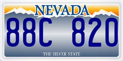 NV license plate 88C820