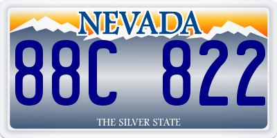 NV license plate 88C822