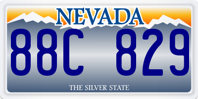 NV license plate 88C829