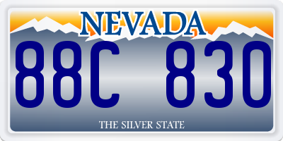 NV license plate 88C830