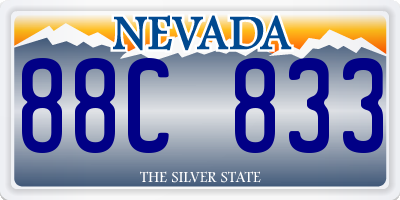 NV license plate 88C833