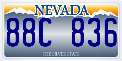 NV license plate 88C836