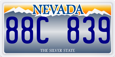 NV license plate 88C839