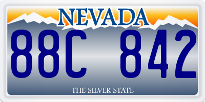 NV license plate 88C842