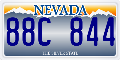 NV license plate 88C844