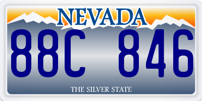 NV license plate 88C846