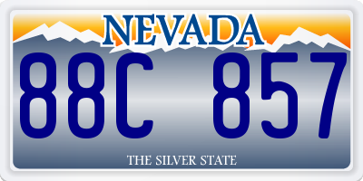 NV license plate 88C857