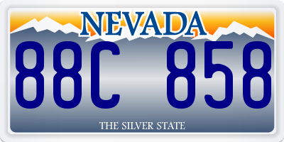 NV license plate 88C858