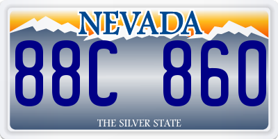 NV license plate 88C860