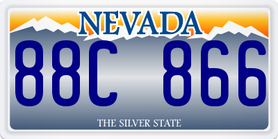 NV license plate 88C866