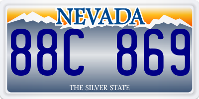 NV license plate 88C869