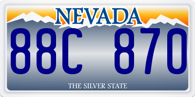 NV license plate 88C870