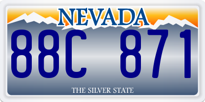 NV license plate 88C871