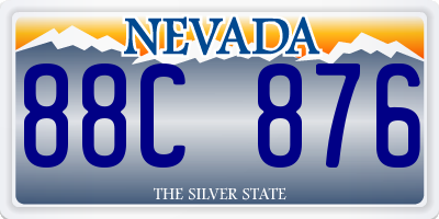 NV license plate 88C876