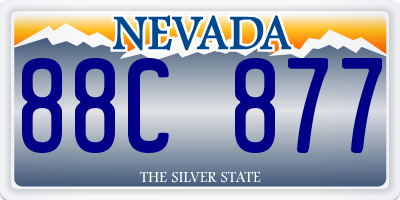 NV license plate 88C877