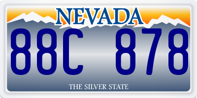 NV license plate 88C878