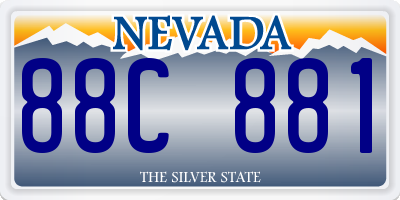 NV license plate 88C881