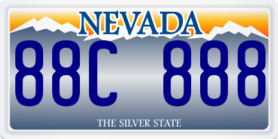 NV license plate 88C888