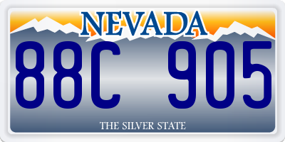 NV license plate 88C905