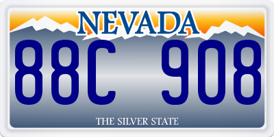 NV license plate 88C908