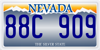 NV license plate 88C909