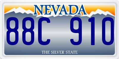 NV license plate 88C910