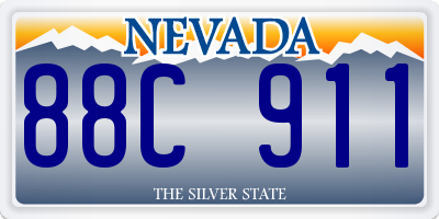 NV license plate 88C911