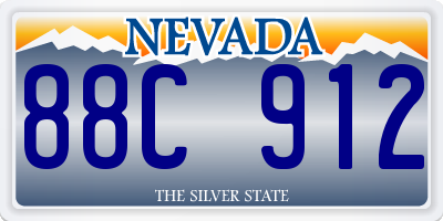 NV license plate 88C912