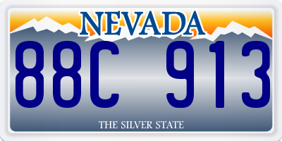 NV license plate 88C913