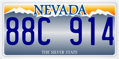 NV license plate 88C914