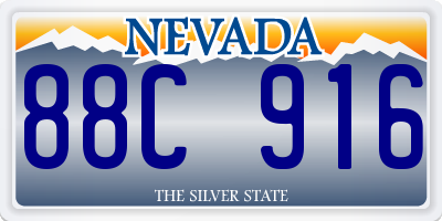 NV license plate 88C916