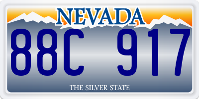 NV license plate 88C917